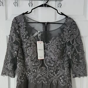 JJ's House Gray Embroidered Gown